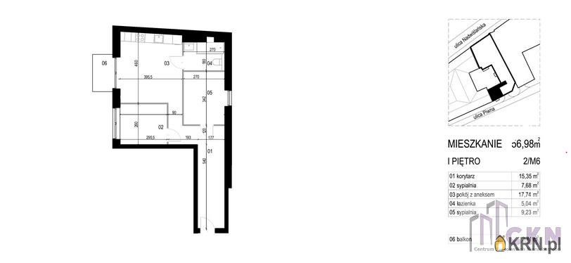 Kraków - Nadwiślańska - 56.98m2 - 