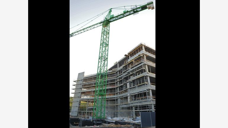 Construction of Olivia Business Centre office complex in Gdańsk