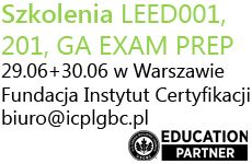 Official LEED 001, LEED 201 and LEED GA EXAM PREP trainings back in Warsaw