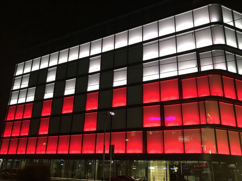  - Iluminacja na budynku IBC w Krakowie