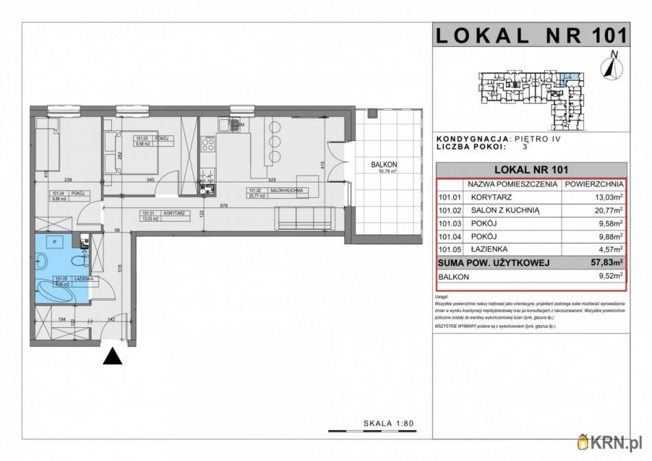 Ząbki - Andersena - 58.00m2 - 