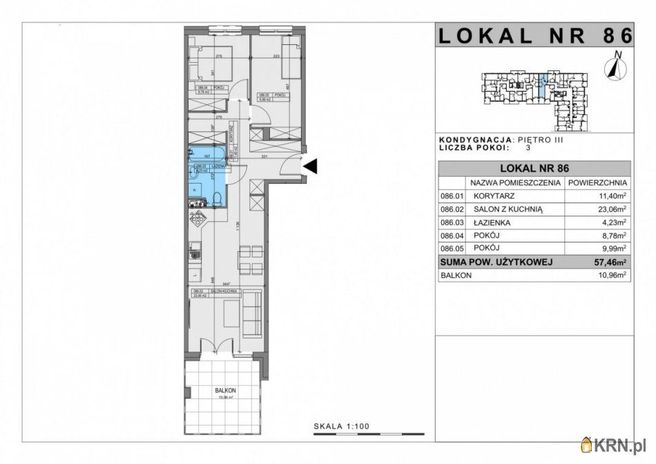 Ząbki - Andersena - 58.46m2 - 
