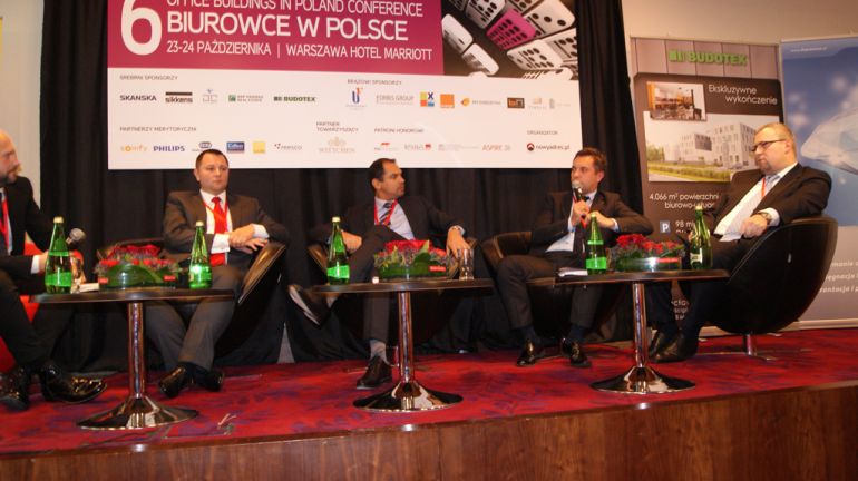 From the left: W. Doktór. Pro Progressio Fundation, D. Bienias, CBRE, D. Domański, AIG/Lincoln, P. Panczyj, ABLS