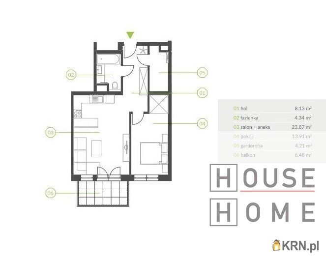 Katowice - 54.46m2 - 