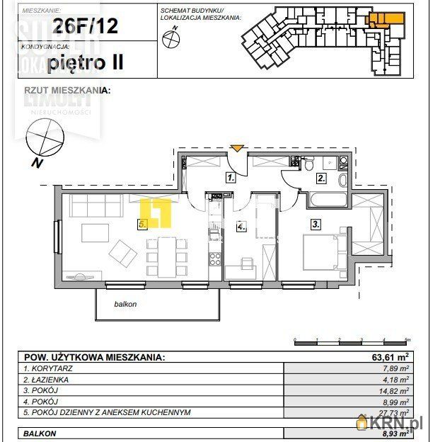 Szczecin - 63.61m2 - 