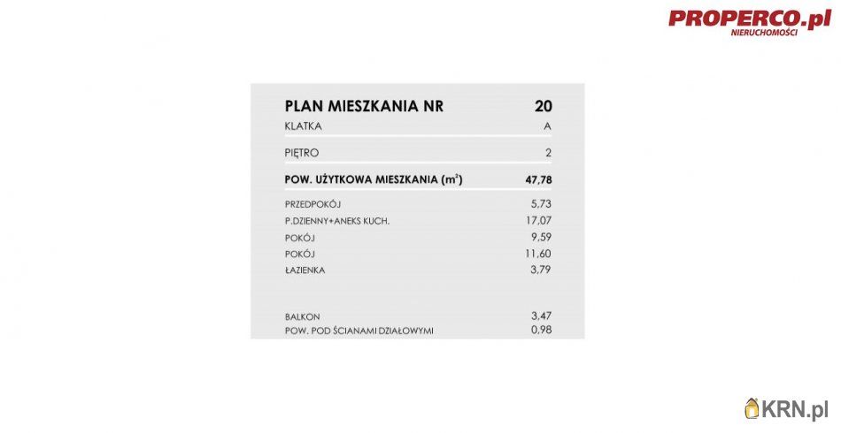 Włoszczowa - Młynarska - 47.78m2 - 