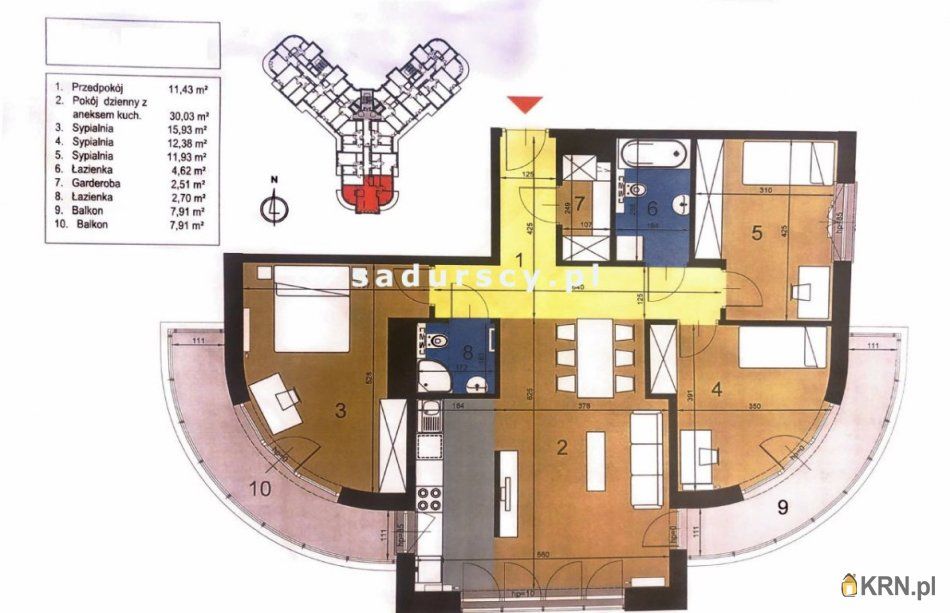 Kraków - płk. F. Nullo - 92.40m2 - 