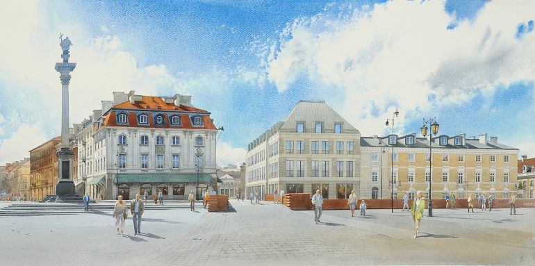 Plac Zamkowy- Business with Heritage, wizualizacja