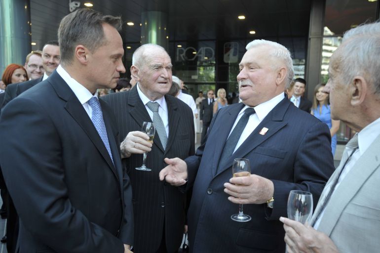 In the photo, among others: Leszek Czarnecki and Lech Wałęsa