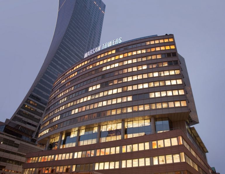 Biurowiec Warsaw Towers w Warszawie znajdujący się w portfolio CA IMMO.