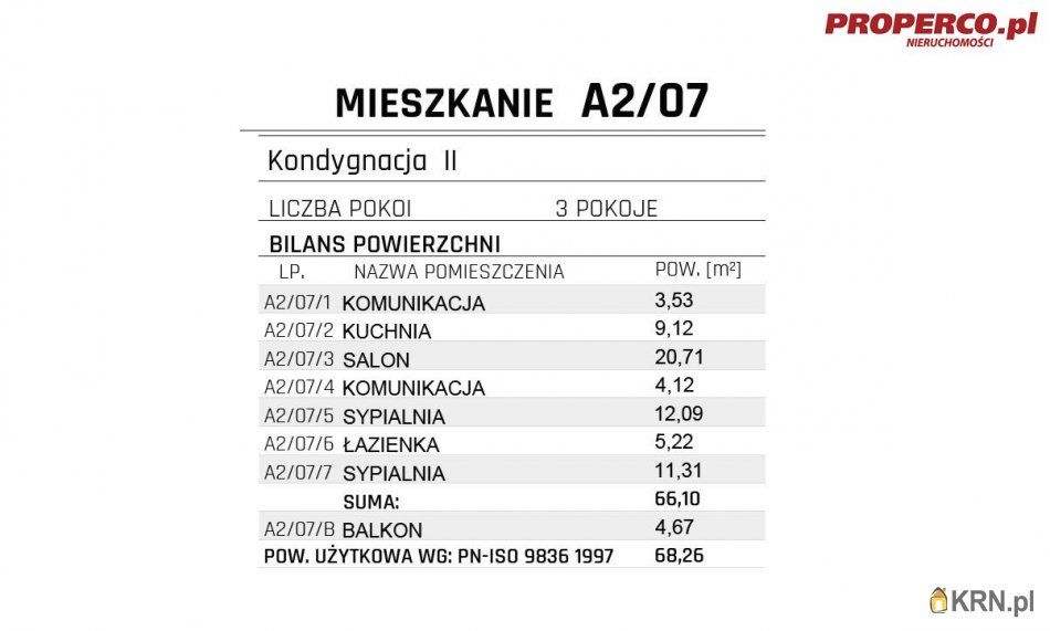 Kielce - Wspólna - 68.26m2 - 