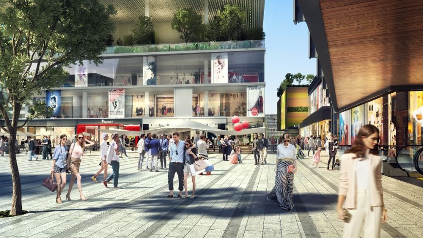  - The shopping mall will integrate traditional streets with a modern closed areaway