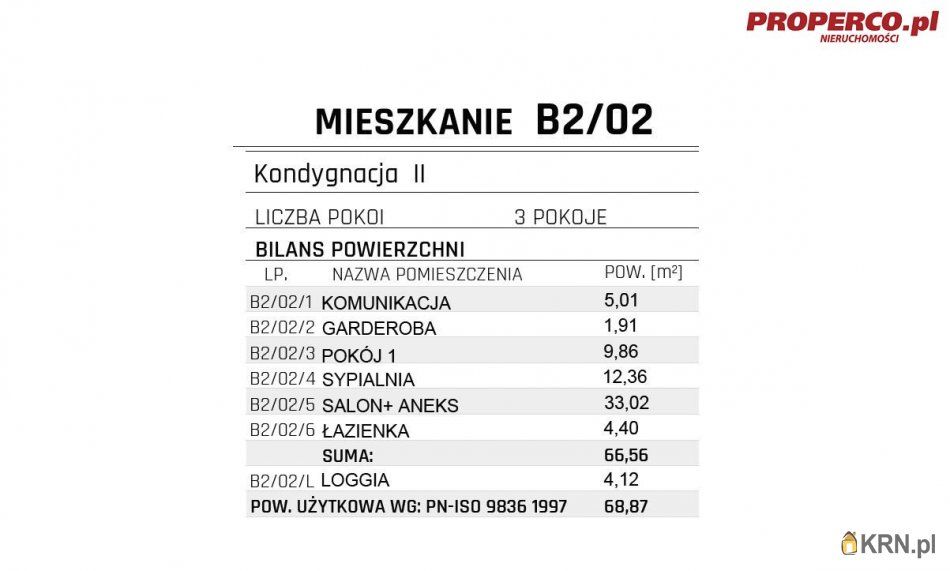 Kielce - Wspólna - 68.87m2 - 