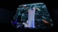Multimedialne show podczas wmurowania kamienia pod 220-metrową wieżę