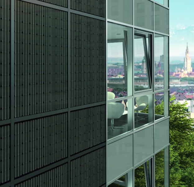  - Facade of the Schüco modules monocrystalline BIPV, photo Schüco