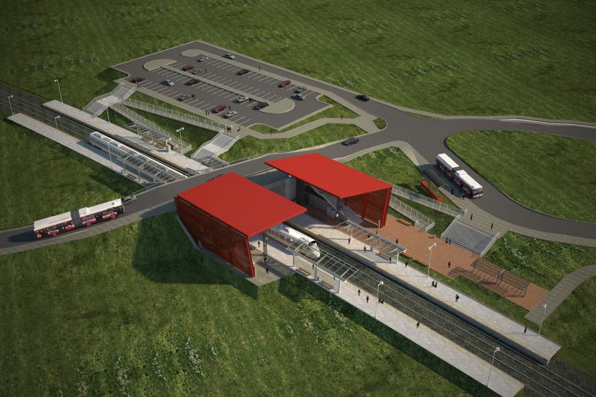  - Visualization of PKM Jasień station, source: pkm-sa.pl