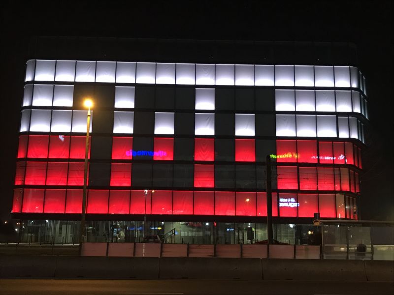  - Iluminacja na budynku IBC w Krakowie