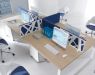 Duże 4-osobowe biurko jest jednym z popularniejszych rozwiązań w aranżacji open space, fot. Jard Meble biurowe