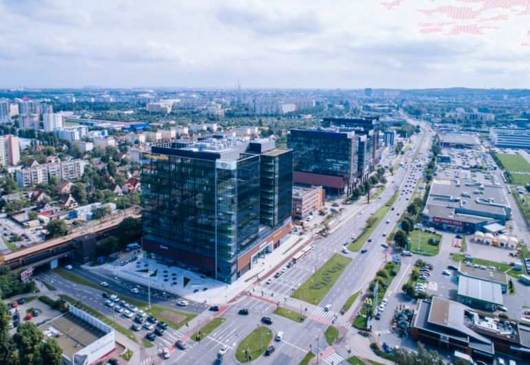 Kompleks biurowy Alchemia w Gdańsku (na pierwszym planie budynek Argon - III etap kompleksu)